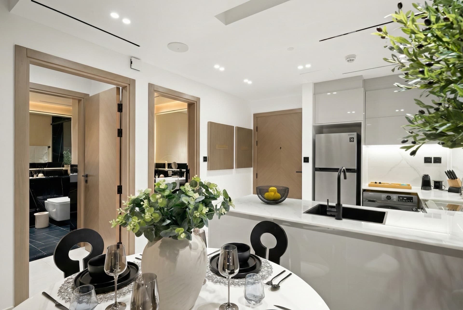 Kitchen and dining area