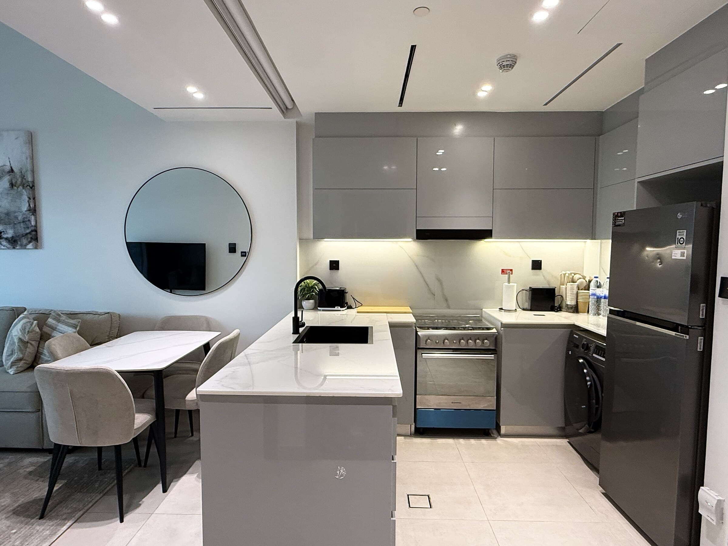 Kitchen counter and appliances